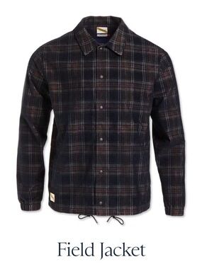 Tracksmith New England Field Jacket Plaid Corduroy Snap Shacket Men's Medium
